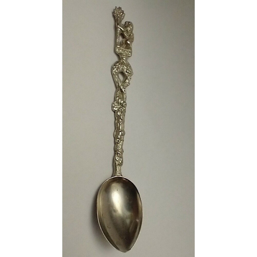 Bordini Montagnani  Firenze  Silverplate  DEMITASSE SPOON Vintage  Souvenir